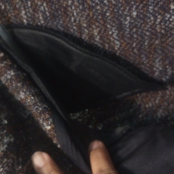 ST JOHN Collection Boucle Tweed Leather Trim Double- Breasted Blazer Jacket - Picture 15 of 16